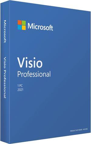Microsoft Visio Professional 2021  Windows 10 Product Key Card  1 PC