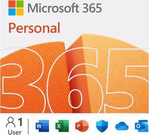 Microsoft 365 Personal |12 Month Subscription with Auto Renewal, 1 person | Premium Office apps | 1TB OneDrive cloud storage | PC/Mac Download | Activation Required