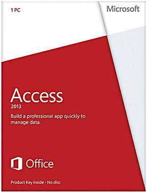 Microsoft Access 2013 Product Key Card no media  1 PC