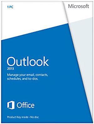 Microsoft Outlook 2013 Product Key Card (no media) - 1 PC