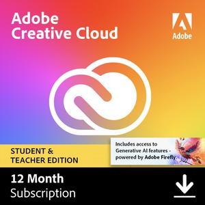 Adobe - Creative Cloud Student & Teacher Edition (1-Year Subscription) - Mac, Windows, iOS [Digital] - Validation Required