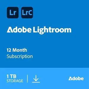 Adobe -  Lightroom 1TB - AI-assisted photo editor (1 Year Subscription) - Mac, Windows [Digital]