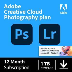 Adobe - Creative Cloud Photography Plan 1TB (1-Year Subscription) - Mac, Windows, iOS [Digital]