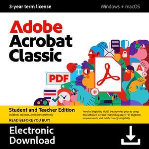 Adobe Adobe Acrobat Classic Student & Teacher Edition (3-Year Term License) Mac, Windows - Download