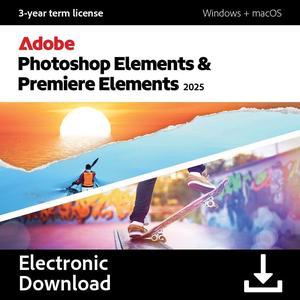 Adobe Photoshop Elements 2025 & Premiere Elements 2025 (3-Year Term License) Mac, Windows - Download