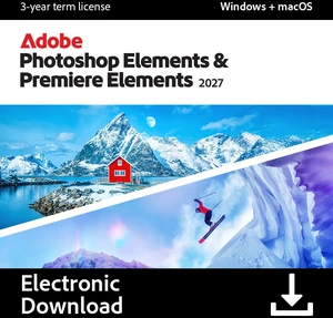 Adobe Photoshop Elements & Premiere Elements 2027 | PC/Mac | Software Download | Photo & Video Editing | 3-year term license | Activation Required Adobe Photoshop Elements & Premiere Elements 2027 | PC/Mac | Software Download | Photo & Video Editing | 3-year term license | Activation Required
