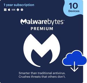 Malwarebytes Premium Bilingual 10-Device 1-Year Subscription [Download]