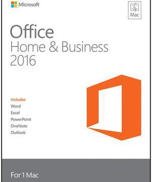 Microsoft Office Home and Business 2016 Product Key Card - 1 Mac