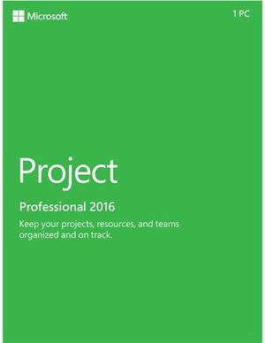 Microsoft Project Pro 2016 Product Key Card - 1 PC