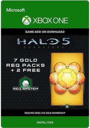 Halo 5 Guardians 7 Gold REQ Packs  2 Free XBOX One Digital Code