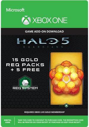 Halo 5 Guardians 15 Gold REQ Packs  5 Free XBOX One Digital Code