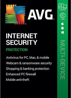 AVG Internet Security 2024, 5 Devices 1 Year - Download