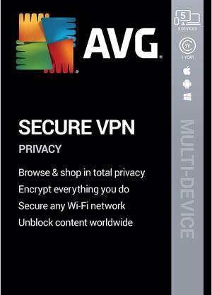 AVG Secure VPN 2024, 5 Devices 1 Year - Download