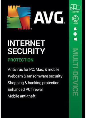 AVG Internet Security 2024, 5 Devices 1 Year - Download