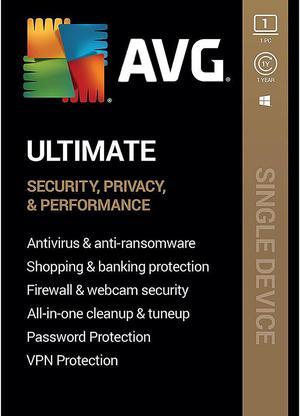 AVG Ultimate (Unlimited VPN + Internet Security + Cleaner) 1 PC/1 Year