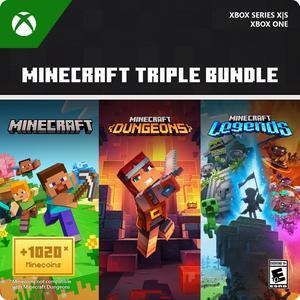Minecraft Triple Bundle (Minecraft Bedrock Edition, Minecraft Dungeons, and Minecraft Legends) Xbox Series X|S, Xbox One [Digital Code]