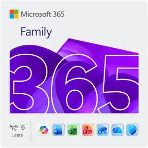 Microsoft 365 Family | 12-Month Subscription, Up to 6 People | Word, Excel, PowerPoint | 1TB OneDrive Cloud Storage | PC/MAC Instant Download