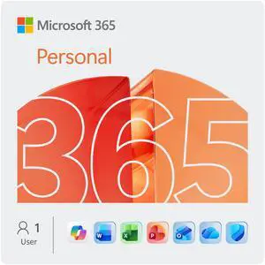 Microsoft 365 Personal | 12-Month Subscription, 1 person | Word, Excel, PowerPoint | 1TB OneDrive cloud storage | PC/Mac Instant Download