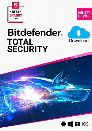 Bitdefender Total Security 5 Device 90 Day with Auto Renewal- Digital Download