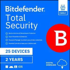 Bitdefender Total Security Family 25 Devices/2 Years - Download