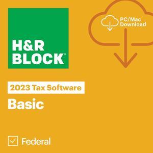 H&R Block 2023 Basic Software - PC/Mac - Download