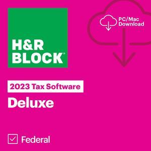 H&R Block 2023 Deluxe Software - PC/Mac - Download