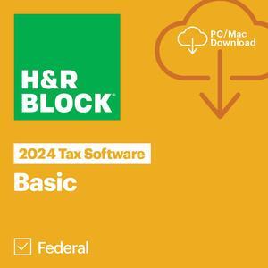 H&R Block Tax Software Basic 2024 PC/Mac [Download]