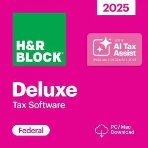 H&R Block Tax Software Deluxe 2025 PC/Mac [Download]