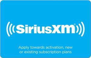 SiriusXM $30 Gift Card (Email Delivery)
