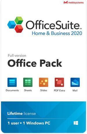 MobiSystems OfficeSuite Home & Business 2020 Works with Microsoft Office & PDF- Lifetime License - Download