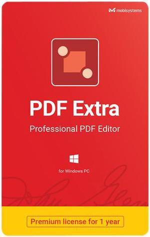 MobiSystems PDF Extra  Adobe Compatible Professional PDF Editor for Windows PC  1 year license  Download