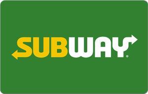 Subway $5 Gift Card (Email Delivery)