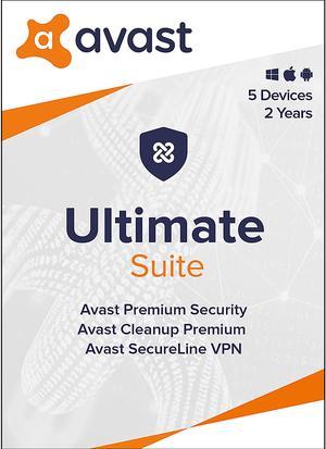 Avast Ultimate (Unlimited VPN + Internet Security + Cleaner) 2024, 5 Devices 2 Years - Download