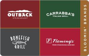 Bloomin' Brands $50 Gift Card (Email Delivery)