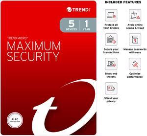 Trend Micro Maximum Security 5 Devices / 1 Year - Download