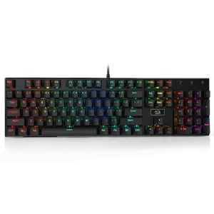 Redragon K556 RGB LED Backlit Wired Mechanical Gaming Keyboard, Aluminum Base, 104 Standard Keys Linear & Quiet Red Switches Redragon K556 RGB LED Backlit Wired Mechanical Gaming Keyboard, Aluminum Base, 104 Standard Keys Linear & Quiet Red Switches