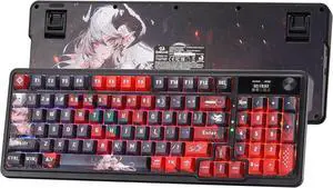 Redragon K719 PRO Wireless RGB Gasket Gaming Keyboard, Dye-Sub Anime Keycap | Easy-Control LED Info Display, 0-Delay Tri-Mode, Cushioned 5-Layer Noise Dampening for Creamy Thocky Sound, 95% Layout Redragon K719 PRO Wireless RGB Gasket Gaming Keyboard, Dye-Sub Anime Keycap | Easy-Control LED Info Display, 0-Delay Tri-Mode, Cushioned 5-Layer Noise Dampening for Creamy Thocky Sound, 95% Layout