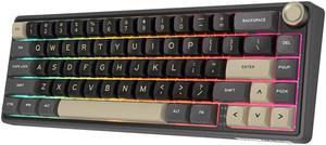 RK ROYAL KLUDGE Gaming Keyboard 5Q RGB 60 WhiteGreen RK Snow Switches blackgrey