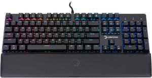 GAMEPOWER Ogre RGB Mechanical Gaming Keyboard, 104 Full Anti Ghosting Keys, Leather Hand Rest, Macro, Outemu Blue Switch, Black