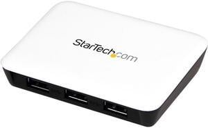 StarTech ST3300U3S USB 3.0 to Gigabit Ethernet NIC Network Adapter with 3 Port Hub - White