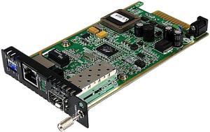 StarTech.com ET91000SFP2C Gigabit Ethernet Fiber Media Converter Card Module with Open SFP Slot