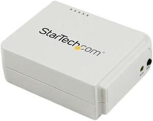StarTech.com 1 Port USB Wireless N Network Print Server with 10/100 Mbps Ethernet Port - 802.11 b/g/n - Wireless USB 2.0 Print Server