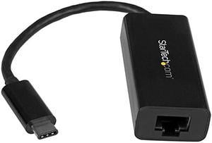 StarTech US1GC30B USB-C to Gigabit Ethernet Adapter - Black - Thunderbolt 3 Port Compatible - USB Type C Network Adapter