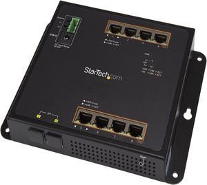 StarTech IES101GP2SFW StarTech.com Gigabit Ethernet Switch - 8 Port PoE+ plus 2 SFP Ports - Industrial - Gigabit Switch - Managed Switch