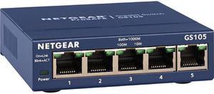 NETGEAR 5-Port Gigabit Ethernet Unmanaged Switch (GS305) - Home Network Hub  Office Ethernet Splitter Plug-and-Play Fanless Metal Housing Desktop or  Wall Mount GS305-300PAS