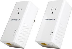 Netgear PLP1200-100PAS HomePlug AV2 MIMO AV1200 Powerline Gigabit Ethernet Adapter Kit with Pass-Thru, up to 1200Mbps