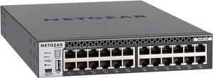 NETGEAR ProSAFE M430024X 24 x 10G 24 x 10GBASET 4 x SFP HalfWidth Stackable Switch for Server Aggregation XSM4324CS100NES