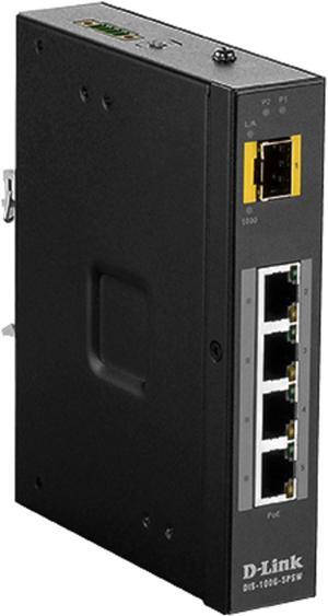D-LINK DIS-100G-5PSW 5-Port Unmanaged Industrial Switch - 120W