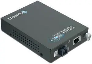 TRENDnet Intelligent 1000Base-T to 1000Base-LX Dual Wavelength Single Mode SC Fiber Media Converter (10km/6.2miles) Fiber to Ethernet Converter, Fiber Port, RJ-45, TFC-1000S10D5