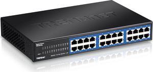 TRENDnet 24-Port Unmanaged Gigabit GREENnet Desktop Switch, Ethernet Network Switch, 24 x 10-100-1000 Gigabit Ethernet RJ-45 Ports, 48Gbps Switching Capacity, Lifetime Protection, Black, TEG-S24DG